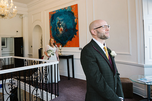 first-look-photo-bride-and-groom-aston-hall-hotel-wedding-sheffield-southyorkshire