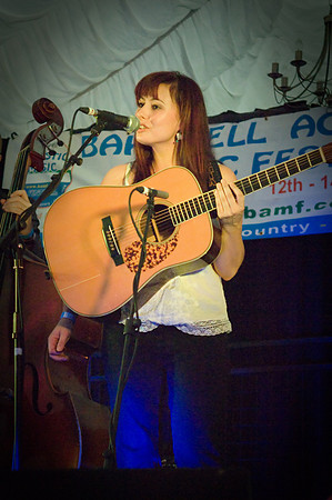 singer performing at Bakewell Acoustic Festival in Derbyshire