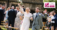 Bride and groom newly married at sheffield manor lodge wedding