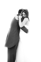 Bride and groom embracing at the Consort Suite in Rotherham by wedding photographer Dan Mogan Photography