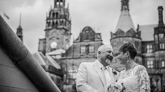 Wedding photography in Sheffields Peace Gardens