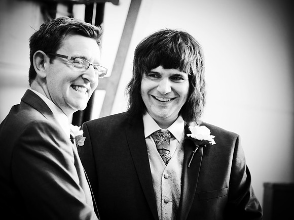wedding photographer picture of best man and usher at manchester wedding