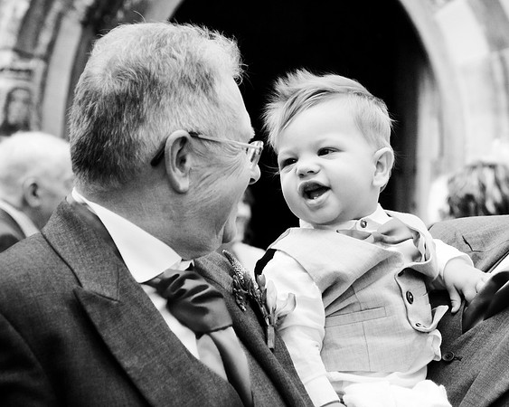 pageboy having fun at his parents wedding in rotherham