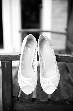 black and white wedding photography sheffield of brides shoes