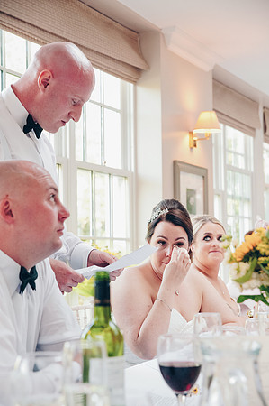 Grooms wedding speech at Losehill House Hotel by wedding photographer Dan Mogan Photography