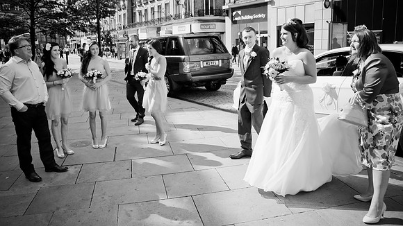 sheffield city wedding black and white reportage