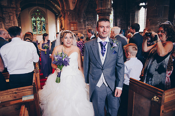 rotherham wedding photographer picture of bride and groom at aston church