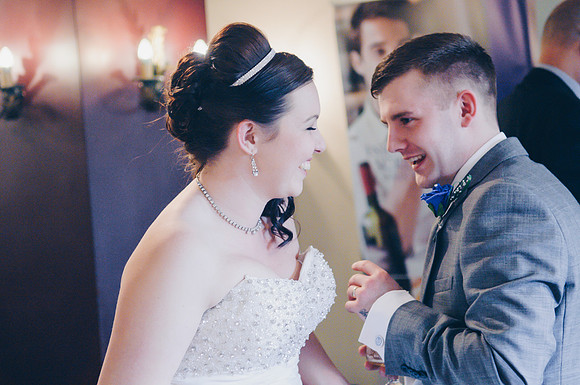 Tankersley Manor wedding photography bride and groom laughing