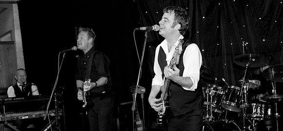 Band performing at Pastures Lodge in South Yorkshire