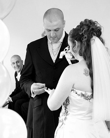 ring exchange at aston hall hotel wedding