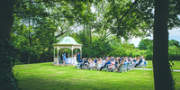 wedding ceremony on front lawn of aston hall hotel in south yorkshire