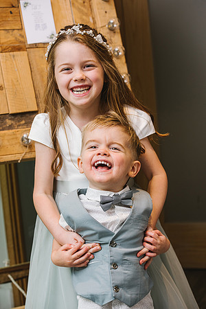 page boy and flower girl at aston hall wedding in rotherham