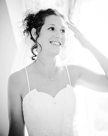 bridal preparation photograph of bride smiling at doncaster wedding