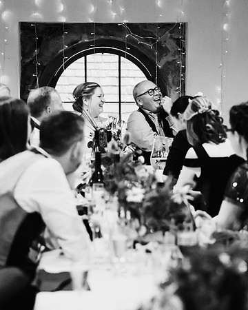 bride and groom having fun at their wedding in sheffield