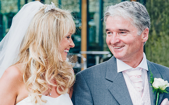 bride and father at mosborough hall wedding in sheffield